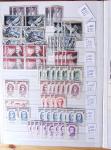 1900-1959, en 5 albums, très important stock de timbres