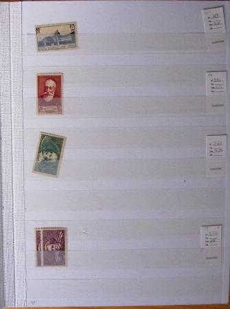 1900-1959, en 5 albums, très important stock de timbres