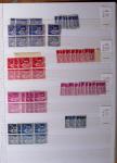 1900-1959, en 5 albums, très important stock de timbres