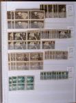 1900-1959, en 5 albums, très important stock de timbres