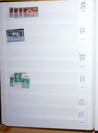 1900-1959, en 5 albums, très important stock de timbres