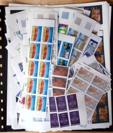 1982-1994, Lot de timbres non dentelés par 10 exemplaires