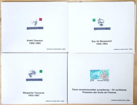 1993-1995, Exceptionnel stock de bloc-feuillets gommés,