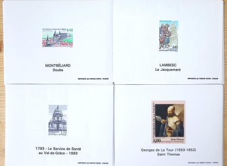 1993-1995, Exceptionnel stock de bloc-feuillets gommés,