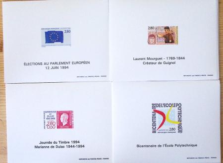 1993-1995, Exceptionnel stock de bloc-feuillets gommés,