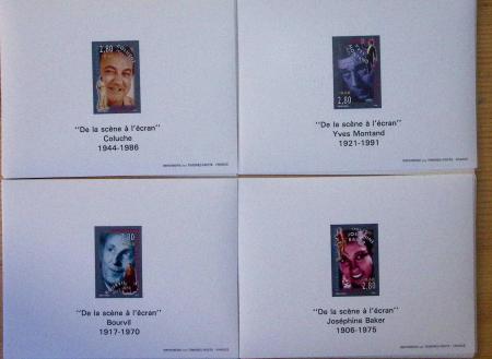 1993-1995, Exceptionnel stock de bloc-feuillets gommés,