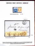 1853-1874, Collection de timbres détachés ou sur lettres