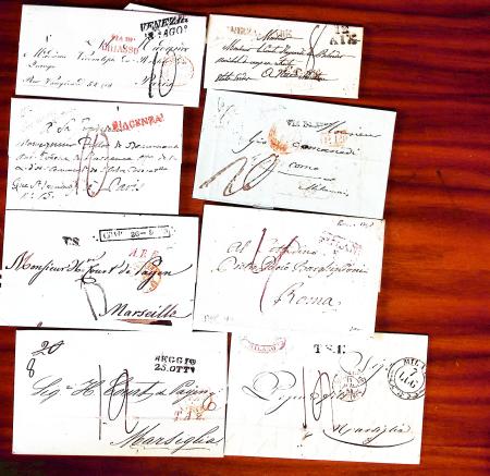 1770-1851, Lot de lettres d'entrée et de marque de
