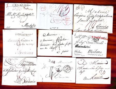1770-1851, Lot de lettres d'entrée et de marque de