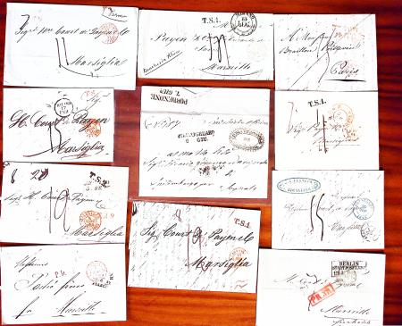 1770-1851, Lot de lettres d'entrée et de marque de