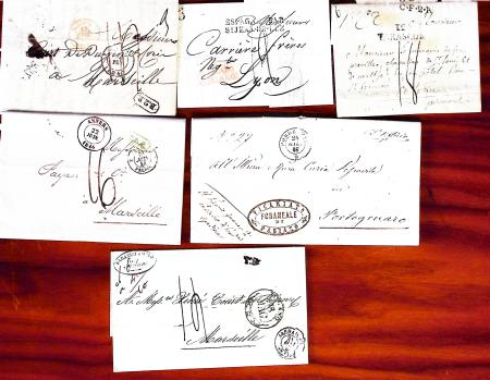 1770-1851, Lot de lettres d'entrée et de marque de