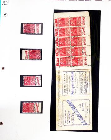 1910-50env. Lot hétéroclite avec une chemise de carnets