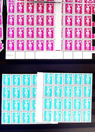 1952-1992, Lot de France neuf pour faciale, en quantité