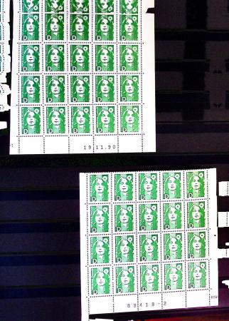 1952-1992, Lot de France neuf pour faciale, en quantité