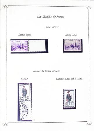 1920-2005 Collection de timbres avec variétés de couleurs,