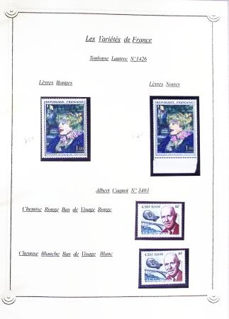 1920-2005 Collection de timbres avec variétés de couleurs,