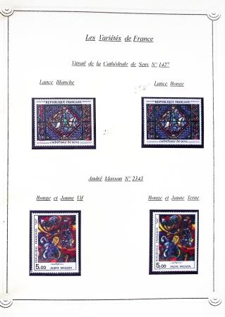 1920-2005 Collection de timbres avec variétés de couleurs,