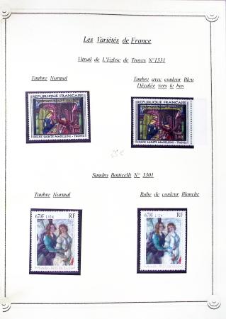 1920-2005 Collection de timbres avec variétés de couleurs,