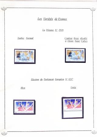 1920-2005 Collection de timbres avec variétés de couleurs,