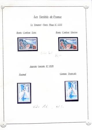 1920-2005 Collection de timbres avec variétés de couleurs,