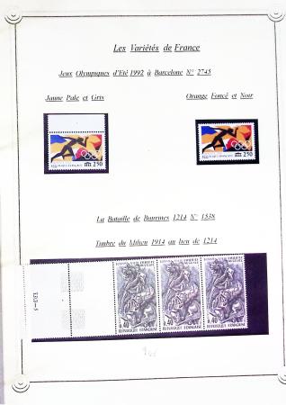 1920-2005 Collection de timbres avec variétés de couleurs,