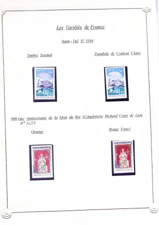 1920-2005 Collection de timbres avec variétés de couleurs,