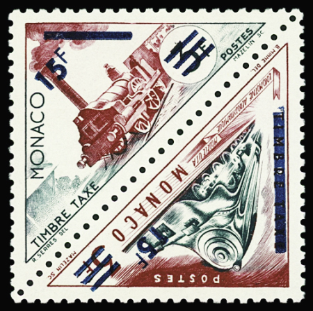 Non émis : N°455/456 avec surcharge 15F en bleu,  **,