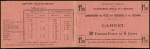 Lot de 5 CARNETS d'INDOCHINE : N°131b, 132a (x3), plus