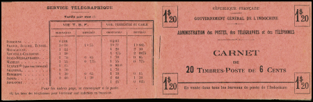 Lot de 5 CARNETS d'INDOCHINE : N°131b, 132a (x3), plus