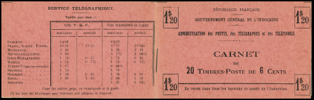 Lot de 5 CARNETS d'INDOCHINE : N°131b, 132a (x3), plus