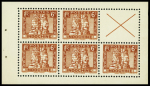 Lot de 5 CARNETS d'INDOCHINE : N°131b, 132a (x3), plus