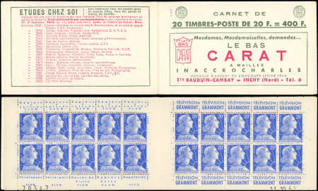 N°1011B-C37 Muller, 20f bleu, n°1011Bd, T II, S. 13-57, CARAT, TB