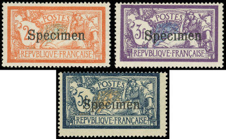 N°145-CI 2, 206-CI 1 et 123-CI 3, surch. SPECIMEN, neuf *, TB