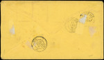 N°22 10c vert, 3 ex. obl. sur Env., càd NEW-ORLEANS 24/3, arr. BORDEAUX le 13/4, TB