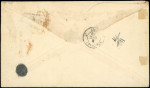 N°43 + 44 : 7c et 10c obl. s. Env., càd NEW-YORK 21/11/(79), arr. Bordeaux 4/12/79, TB. Signé Calves