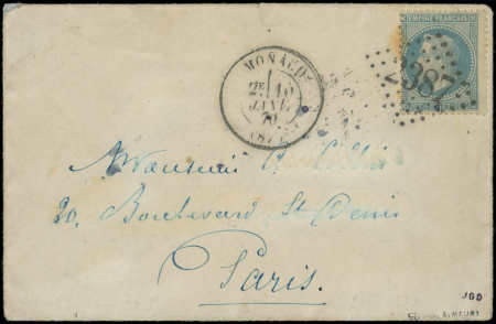 France N°29B obl. GC 2387 s. Env., càd T17 MONACO 10/1/70, frappes TTB. Signé JF.Brun