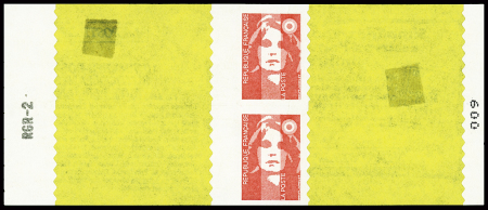 N°2874 Marianne de Briat, TVP rouge, variété prédécoupe
