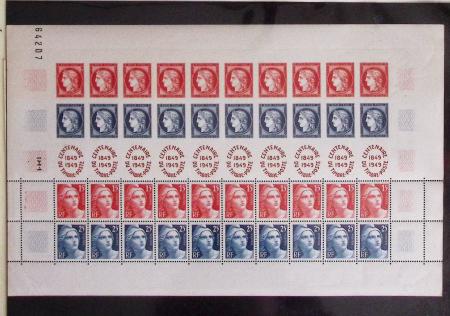 1910-1992, Lot de France avec BF N°6 et 14 en ND, feuille