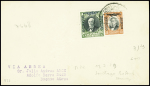 Chili PA13 + PA18 sur lettre du vol Santiago - Buenos Aires par Mermoz et Guillaumet du 18.7.29 (Muller n°22 Chili) avec au verso cachet rect noir