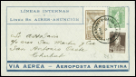 Argentine n°278 + 310 + PA3 obl Bahia Blanca (1.11.29) sur lettre pour San Antonio Oeste par Saint-Exupéry (42 plis transportés (Muller n°69 Argentine)