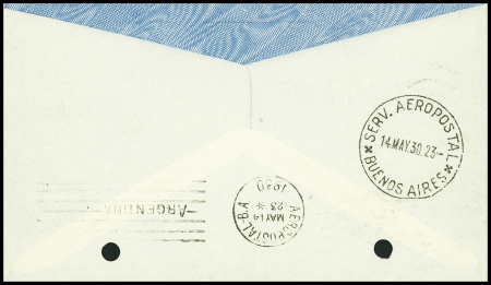 N°199 + 261 obl Paris gare d'Austerlitz (10.5.30) sur lettre pour Buenos Ayres avec signature de Dabry (Muller n°260). TB