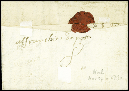 MP "Aubusson" (L n°2 + paraphe de franchise (L4 - 1762) + mention manuscrite "En diligence", ind 13 et ind 18. TB