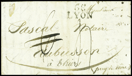 MP "Deb 22 Aubusson" (1825), ind 20, certificat Pothion