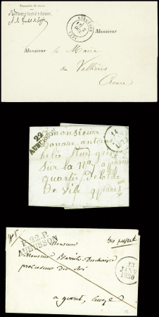 37 lettres d'Aubusson dont 3 avec MP "P 22 P Aubusson" (ind 13 chaque)