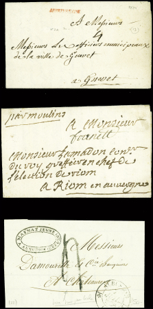 37 lettres d'Aubusson dont 3 avec MP "P 22 P Aubusson" (ind 13 chaque)