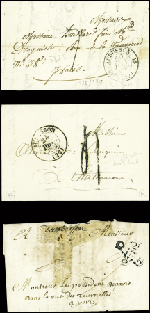 37 lettres d'Aubusson dont 3 avec MP "P 22 P Aubusson" (ind 13 chaque)