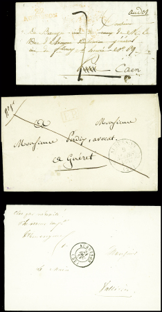 37 lettres d'Aubusson dont 3 avec MP "P 22 P Aubusson" (ind 13 chaque)