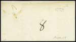 Marques mmanuscrites "D'Auzance" et "Port Payé" (L2 - 1779), ind 20. TB