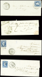 9 lettres de Bénevent dont 2 cursives "22 Bénevent" (ind 14 chaque). TB