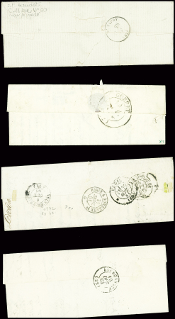 9 lettres de Bénevent dont 2 cursives "22 Bénevent" (ind 14 chaque). TB